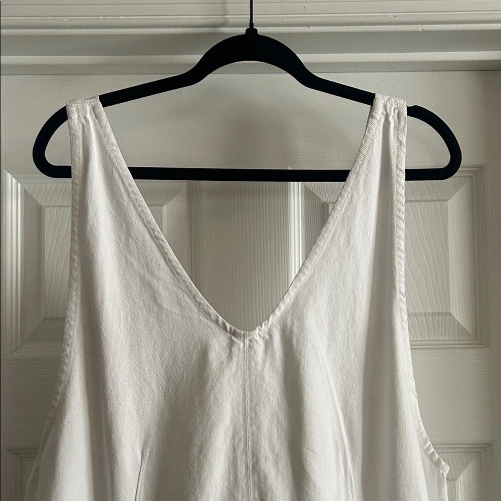 We the Free High Roller White Cotton Overalls Jumpsuit - Picture 4 of 11